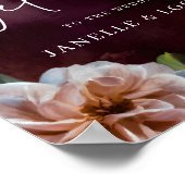 Affiche de bienvenue de la réception de mariage du (Coin)