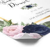 Affiche de bienvenue de la répétition bleu bleu bl (Coin)