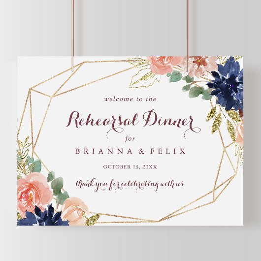 Affiche de bienvenue de la répétition horizontale 