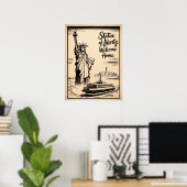 Affiche de bienvenue de la statue de la Liberté (Bureau à domicile)