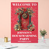 Affiche de bienvenue de l'Acrylique rouge du foyer (Mariage)