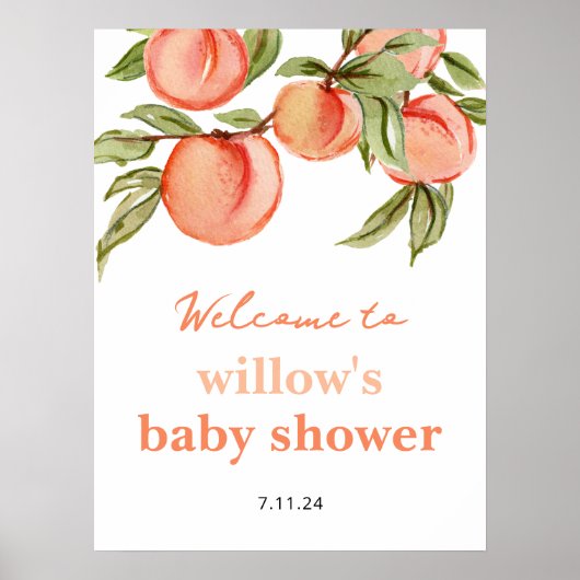 Affiche de bienvenue de l'affiche du Baby shower S (Devant)