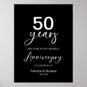 Affiche de bienvenue de l'anniversaire mariage (Devant)