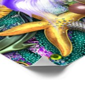 Affiche de bienvenue de l'Baby shower Afro Mermaid (Coin)