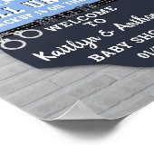 Affiche de bienvenue de l'Baby shower des agents d (Coin)