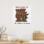 Affiche de bienvenue de l'école ABC Bears personna (Cuisine)