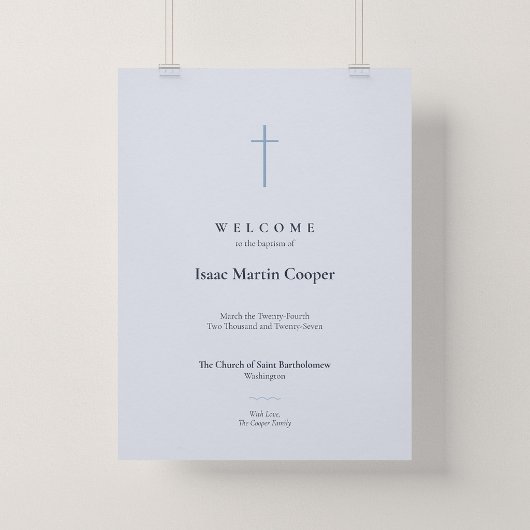 Affiche de bienvenue de l'église de baptême Grace