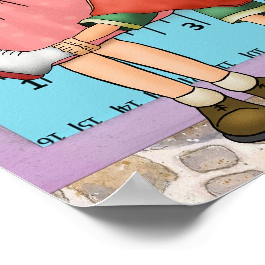 Affiche de bienvenue de l'enseignant scolaire - SR (Coin)