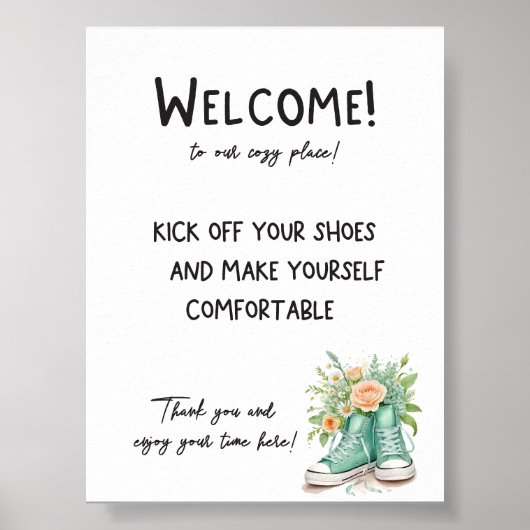 Affiche de bienvenue de location de vacances (Devant)