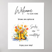 Affiche de bienvenue de location de vacances (Devant)