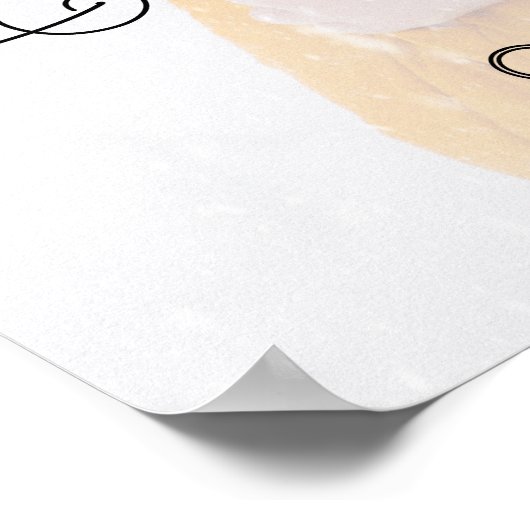 Affiche de bienvenue de mariage avec superposition (Coin)