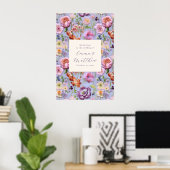 Affiche de bienvenue de mariage brodée grande viol (Bureau à domicile)