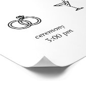 Affiche de bienvenue de mariage calligraphie minim (Coin)