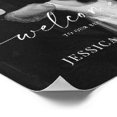 Affiche de bienvenue de mariage calligraphiée avec (Coin)