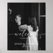 Affiche de bienvenue de mariage calligraphiée avec (Devant)