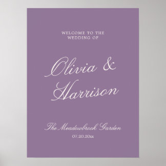 Affiche de bienvenue de mariage calligraphiée de j