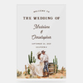Affiche de bienvenue de Mariage campagnard Rustic (Recto)