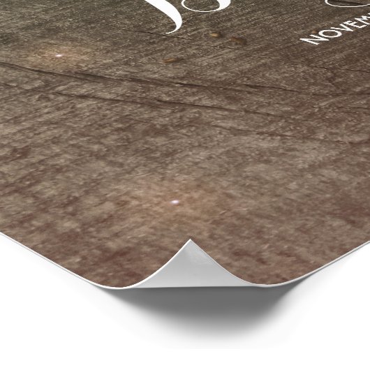 Affiche de bienvenue de Mariage campagnard rustiqu (Coin)