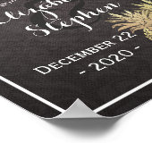 Affiche de bienvenue de mariage Couple de l'ananas (Coin)