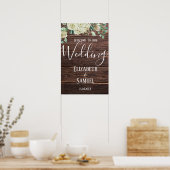 Affiche de bienvenue de mariage d'aquarelle en boi (Cuisine)