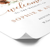 Affiche de bienvenue de Mariage de automne Citroui (Coin)