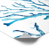 Affiche de bienvenue de mariage de plage Aquarelle (Coin)