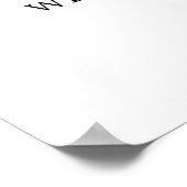 Affiche de bienvenue de Mariage de script élégant  (Coin)