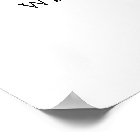 Affiche de bienvenue de Mariage de script élégant  (Coin)