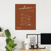 Affiche de bienvenue de mariage DIY Boho Chic Terr (Bureau à domicile)