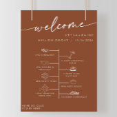 Affiche de bienvenue de mariage DIY Boho Chic Terr