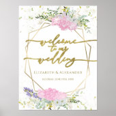 Affiche de bienvenue de mariage du printemps Fleur (Devant)