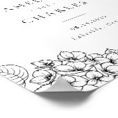 Affiche de bienvenue de mariage élégante aux horte (Coin)