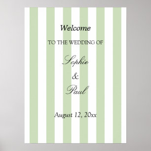 Affiche de bienvenue de mariage élégante aux rayur