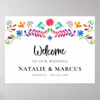 Affiche de bienvenue de mariage Fiesta mexicaine