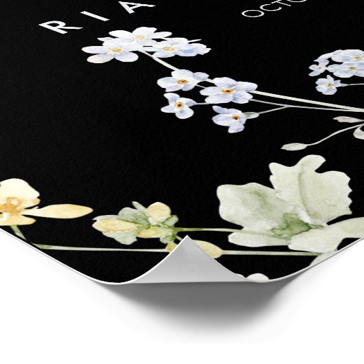 Affiche de bienvenue de Mariage floral de Boho mul (Coin)