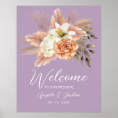 Affiche de bienvenue de Mariage floral de bracelet (Devant)