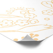 Affiche de bienvenue de mariage Floral Gold et Whi (Coin)