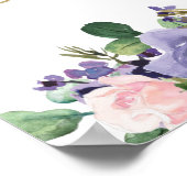 Affiche de bienvenue de Mariage floral violet de l (Coin)