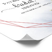 Affiche de bienvenue de mariage géométrique à verd (Coin)