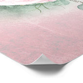 Affiche de bienvenue de Mariage géométrique rose p (Coin)