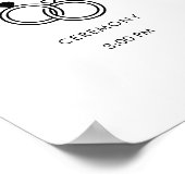 Affiche de bienvenue de mariage moderne élégante a (Coin)