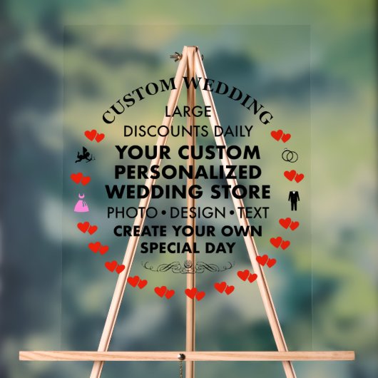 Affiche de bienvenue de mariage personnalisée 24"  (Neutre)