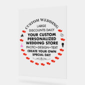 Affiche de bienvenue de mariage personnalisée 24"  (Angle)