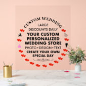 Affiche de bienvenue de mariage personnalisée 24"  (Mariage)