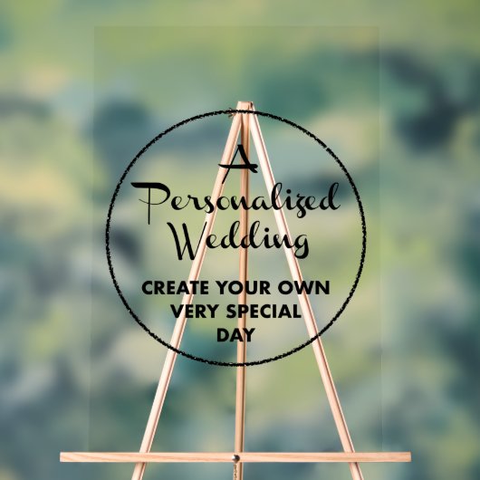 Affiche de bienvenue de mariage personnalisée 30"  (Neutre)