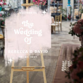 Affiche de bienvenue de Mariage rétro Blush