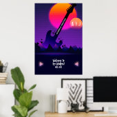 Affiche de bienvenue de mariage Rock and Roll (Bureau à domicile)