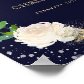 Affiche de bienvenue de mariage romantique d'hiver (Coin)