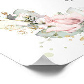 Affiche de bienvenue de Mariage rose rose rose rus (Coin)