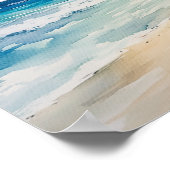 Affiche de bienvenue de mariage Tropical Beach (Coin)